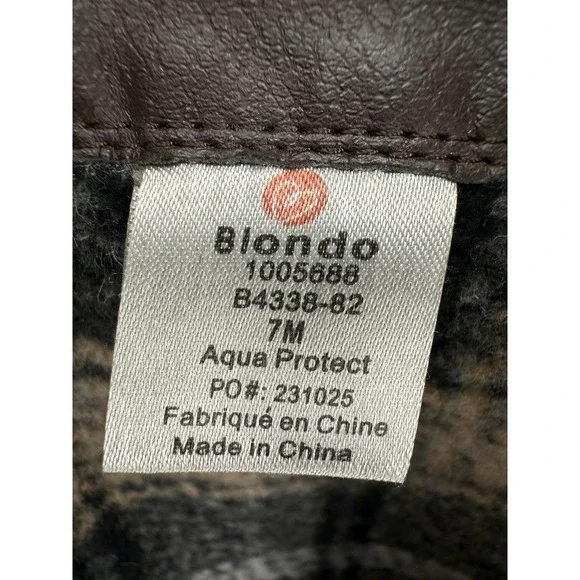 BLONDO Aqua Protect Block Heel Knee-High Chocolate Brown Leather Riding Boots 7M - Picture 8 of 12